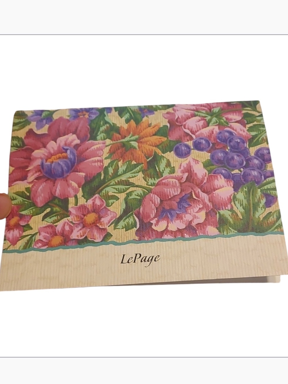 FLORAL tapestry le page  card illustrated by Mark Dixon with envlope